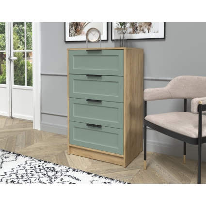 Kомод Тренд КТ-К60 (Дуб золотой ЛДСП/ Мята ЛМДФ) Ш600 В1020 Г451